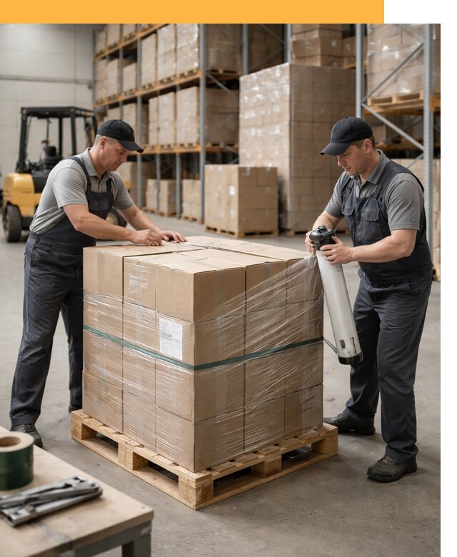 Упаковка и паллетирование грузов от 3624 руб: защита и крепление