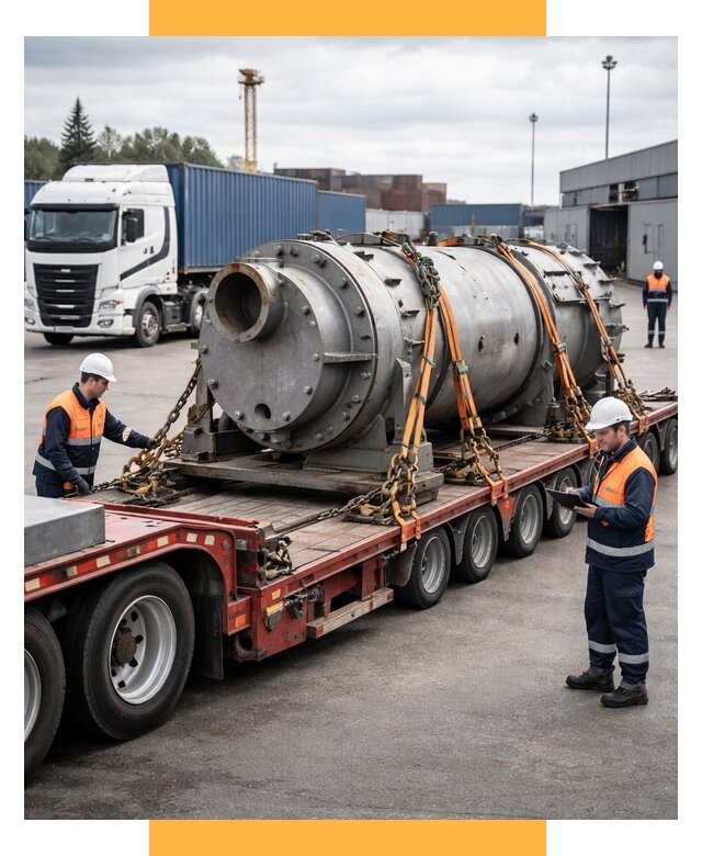 Перевозка тяжеловесных грузов под ключ от 155310 р. | СетСервис-Мчр